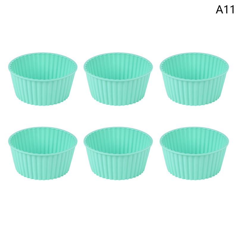 

6 шт. силиконовая форма для торта круглая форма для выпечки кексов форма для аэрофритюрницы многоразовые инструменты для украшения торта своими руками кухонная форма для выпечки