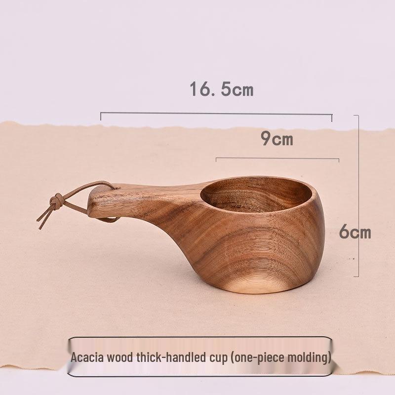 Walnut Finland Wooden Milk Cup - Creative, Portable Outdoor Design