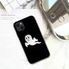 Cute Ghost Spooky Phone Case For IPhone 13 12 11 XS X 8 7 6 Plus Mini Pro Max SE 2022 Soft Black Phone Cover