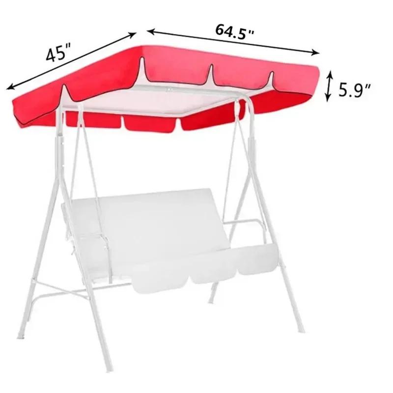 Garden Swing Canopy Replacement Top Cover Tarp Waterproof Sun Protection for Outdoor UV Protection Waterproof Awning Sunshade