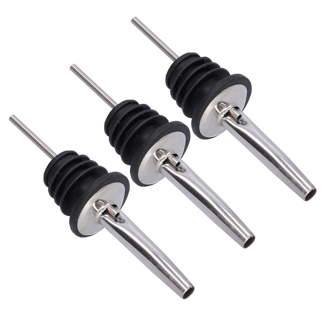 10Pcs Liquor Pourer Stainless Steel Wine Pourer Stopper Bar Tool for Bar Home RestaurantsStainless Steel Color Capless