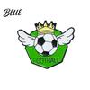 Denim Jacket Pin Enamel Brooch Zinc Alloy Texture Football Shape