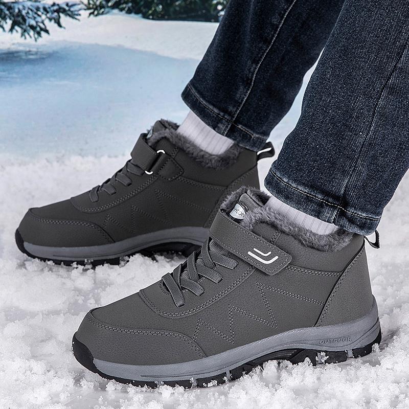 Men's and Women's Winter Fleece Warm Outdoor Hiking Hiking Boots, Cotton Boots, Snow Boots