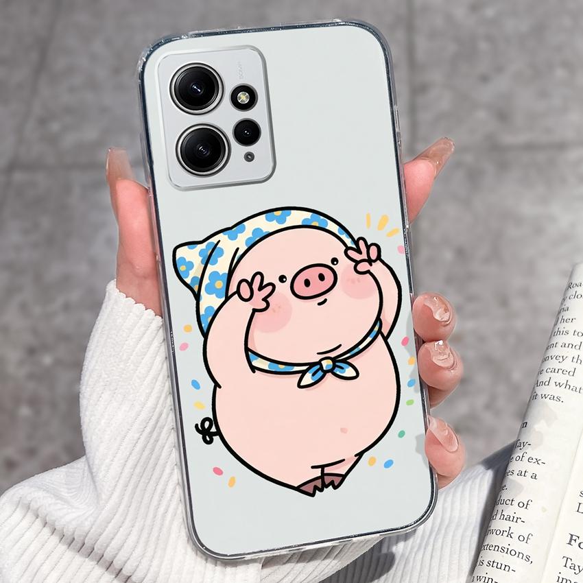 Luxury Transparent TPU Shockproof Phone Case For Redmi Note 12 11 11T Pro Plus 12S 11S 11SE 12Turbo Beautiful Girl Pattern Soft Casing For Redmi Cover