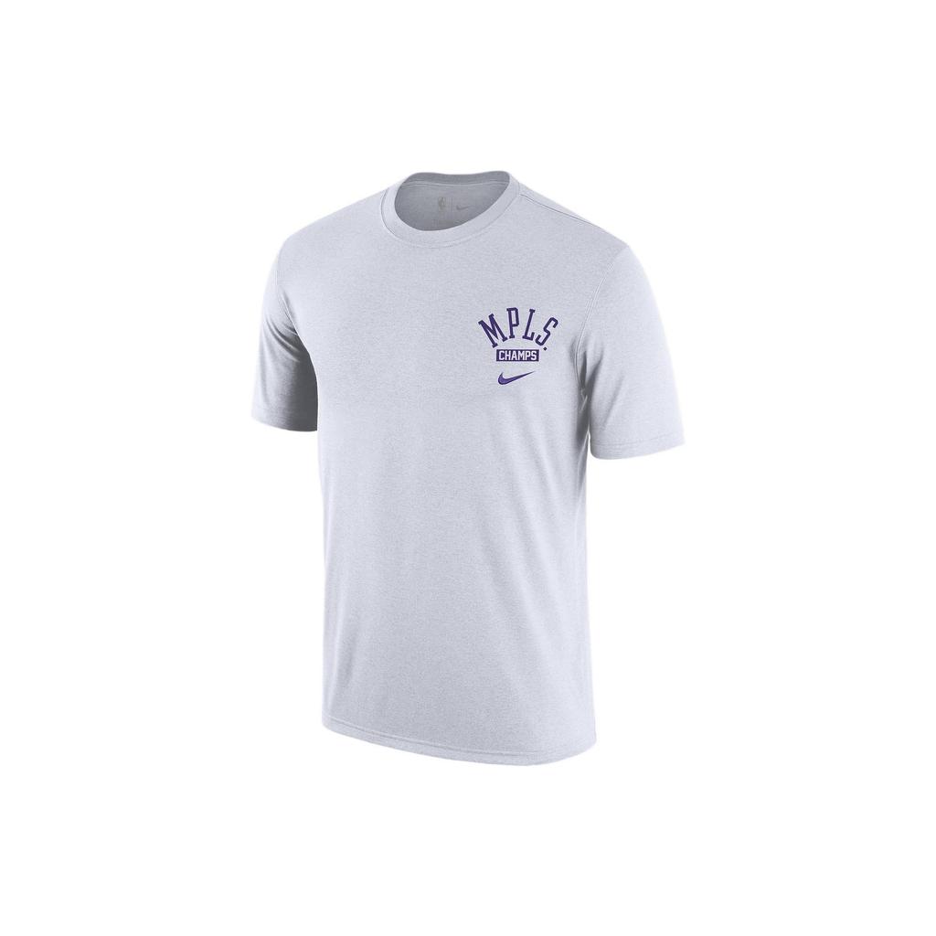 Nike Courtside City Edition Los Angeles Lakers Graphic Print Casual Sport Short Sleeve T-Shirt Men Tops White DA7289-100