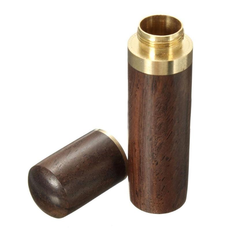 Toothpick Bucket Ebony Wood Toothpick Holder Bucket Mini Box Hiking Portable Craft Handmade Gift