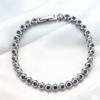 Women Dainty Trendy CZ Jewelry Gift 5mm Multi Color 5A ZIRCON Bezel 14K Gold Plated Stainless Steel Waterproof Tennis Bracelet