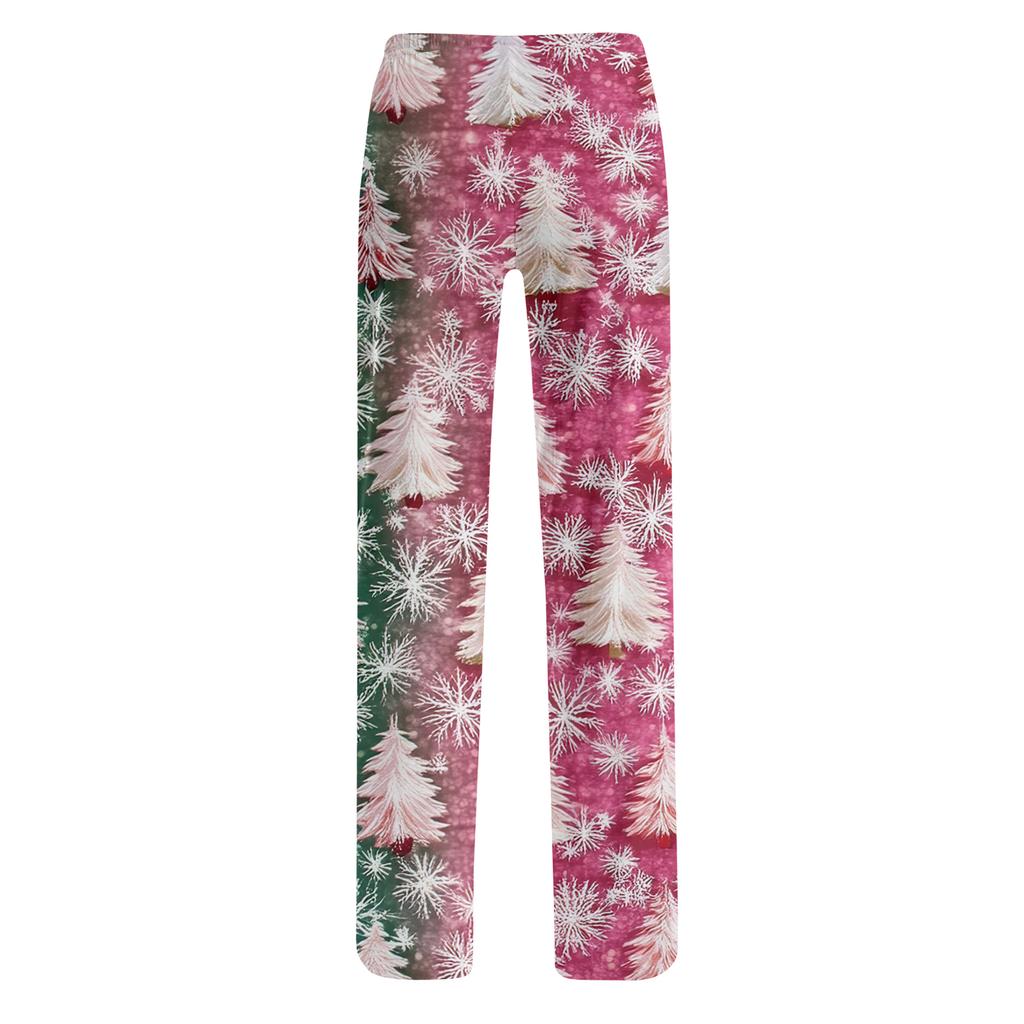 Damen Casual Mode Damen Sport Zuhause Weihnachten Pyjamahose Lange Hose