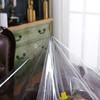 Transparent PVC Tablecloth Waterproof, Oil Proof Clear Coffee Table Table Mat Washable and Non Slip Tablecloth Lace Edge
