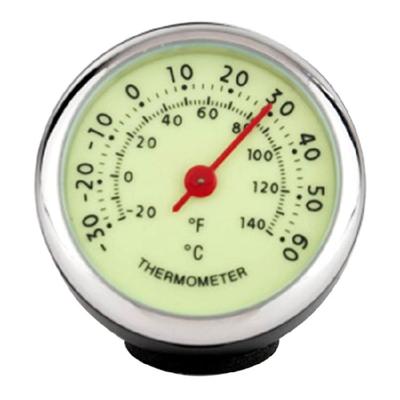 Portable Round Thermometer Fashion Mini Thermometer with Metal Frame for Auto