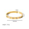Geometric Star Stainless Steel Bracelet With 18k Gold Plating For Fashionable Women