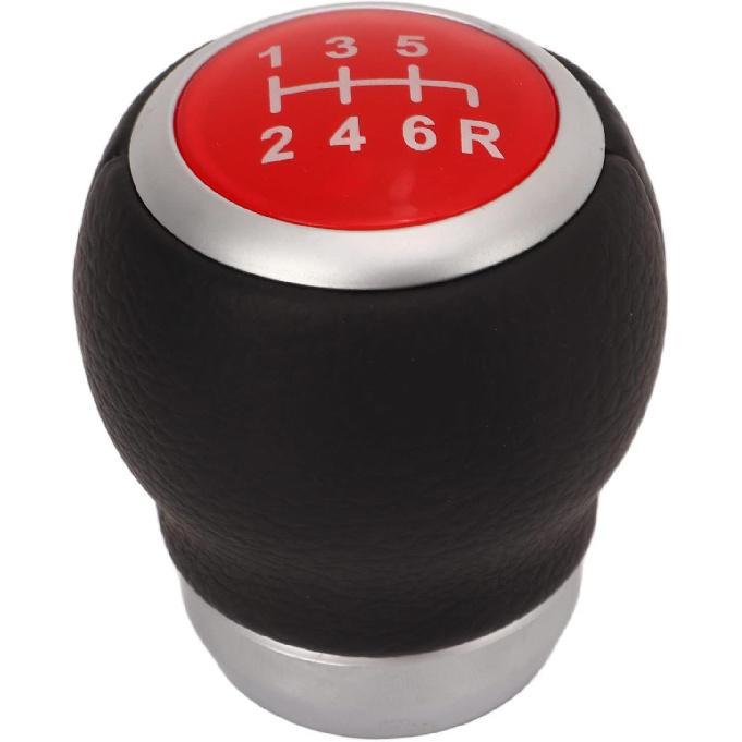 Fydun 6 Speed Gear Shift Knob Gear Shift Handball Manual Artificial Leather Replacement for (Red) красный