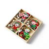 Christmas Decorations: Elf, Grinch, Gingerbread Man Wooden Figurine Set