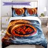 Set Lenzuola Stampato Calcio Eintracht Frankfurt 3 Pezzi, Comodo Set Copripiumino per Camera da Letto Delicato sulla Pelle