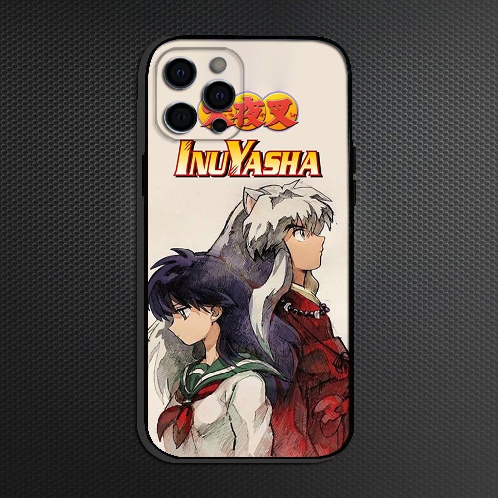 Inuyasha Anime Comics Phone Case For iPhone 16,15,14,13,12,11 Plus,Pro Max,XS,X,XR,SE Soft Silicone Black Cover