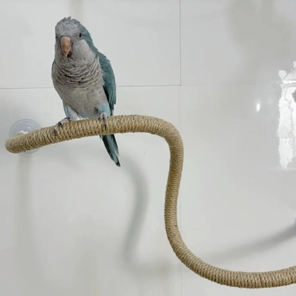 Non-slip DIY Bendable Perch for Birds Linen Rope Parrot Standing Perch  Cage Enrichment