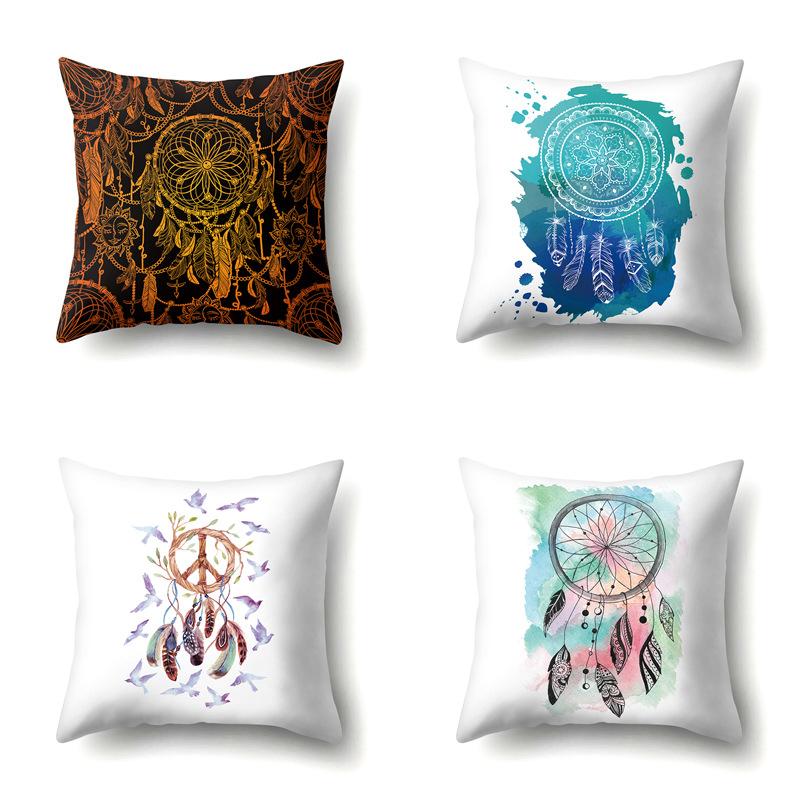 Dreamcatcher Boho Polyester Pillowcase Car Decoration Home Print Bedside Sofa Pillowcase