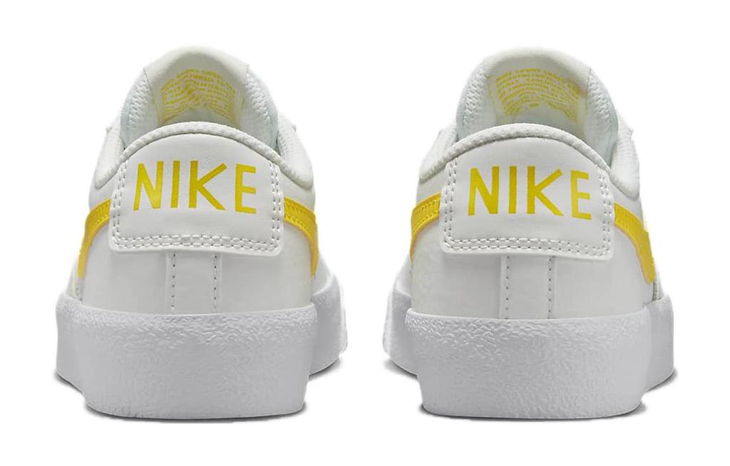 Nike Blazer Cushioning Abrasion Resistant Low Top Kids' Skateboarding Shoes White Yellow Teenagers DA4074-118