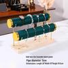 Solid Wood Suede Jewelry Rack and Bracelet Display Stand