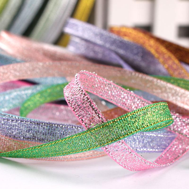 6mm Gold & Silver Onion Ribbon for Gift Packaging & Christmas Décor