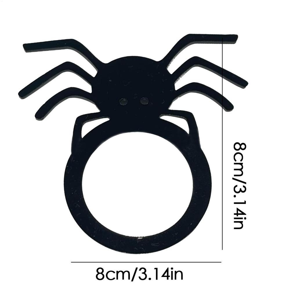 Witch Napkin Holder Farmhouse Napkin Rings Spooky Acrylic Tableware Buckle Decoration For Party Kitchen Home Restaurant Table