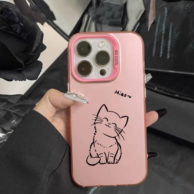 Color Case For iPhone 16 15 14 13 12 11 Pro X XR XS Max 7 8 Plus SE 2023 2022 2020 Shockproof Cover Cartoon Fundas