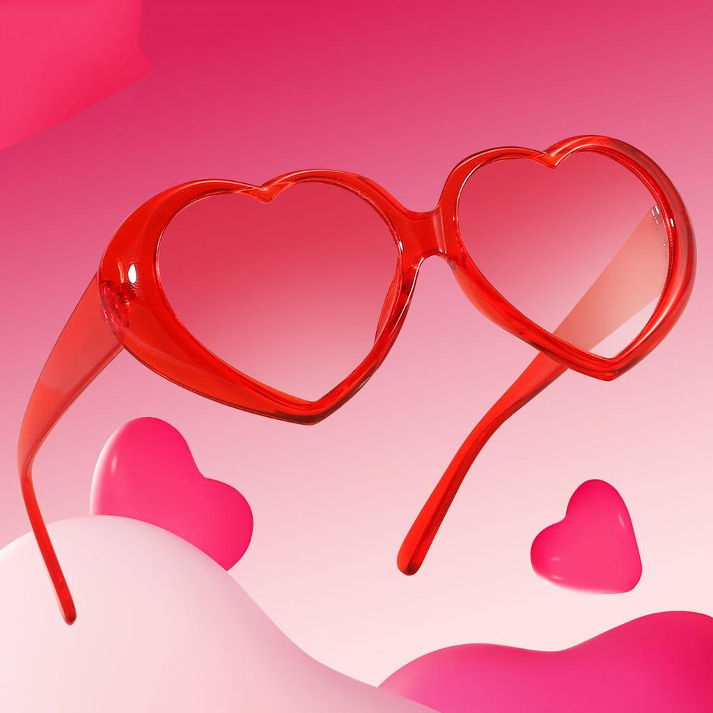 Vintage Core Sonnenbrille für Damen Herren Herzförmig Rund Retro Brille Unisex Oculos De Sol Mode