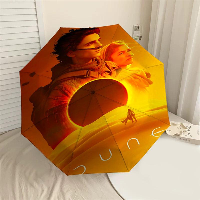 

1pc Dune Automatic Open/Close Umbrella Compact Folding Umbrella with 8-Rib Shaft lightweight esign, for Women/Men1185A