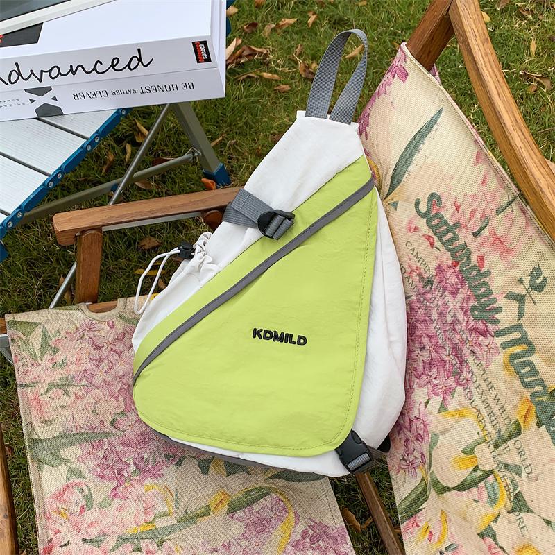 Bolso Ligero para el Pecho Bolso de Hombro de Color Contrastante Bolso Cruzado para Deportes al Aire Libre Montar