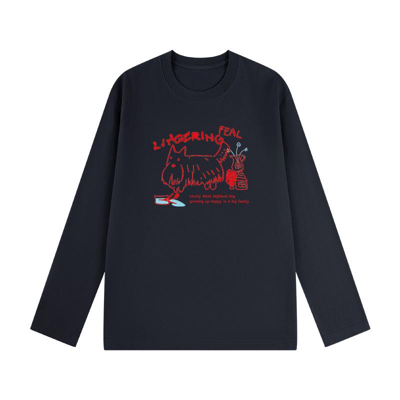 

Korean Style Women s Long Sleeve Cotton T-Shirt - Versatile, Casual, Loose Fit for Spring & Autumn. 3XL (165-185 jin)