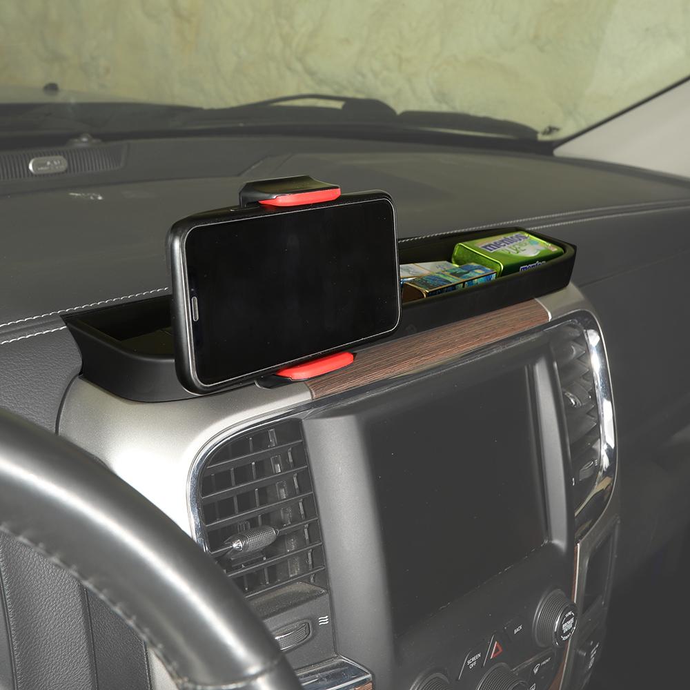Center Console Mobile Phone Holder Storage Box Bracket Stand Holder Fit For Dodge RAM 2012-2017 Car Accessories