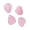 4pcs Rose Quartz Carved Heart shaped Pink Crystal Healing Stone Semi precious Gemstone Decor