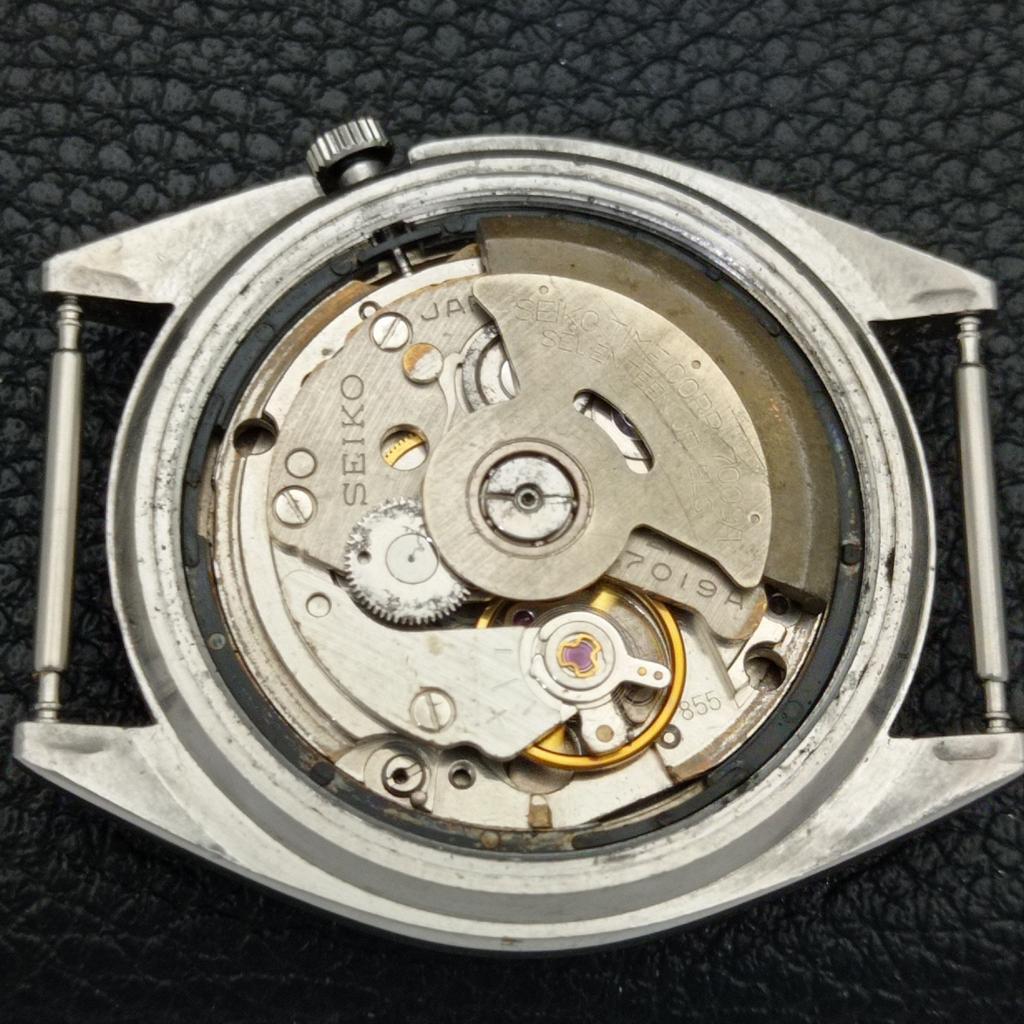 SEIKO 5 AUTOMATIC VINTAGE 7019A JAPAN MENS GOLDEN COLOR DIAL WATCH a702609-1 R209-a702609