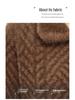 Faux Mink Button Knit Lapel Cardigan: Stylish, Warm Autumn/Winter Sweater for Women.