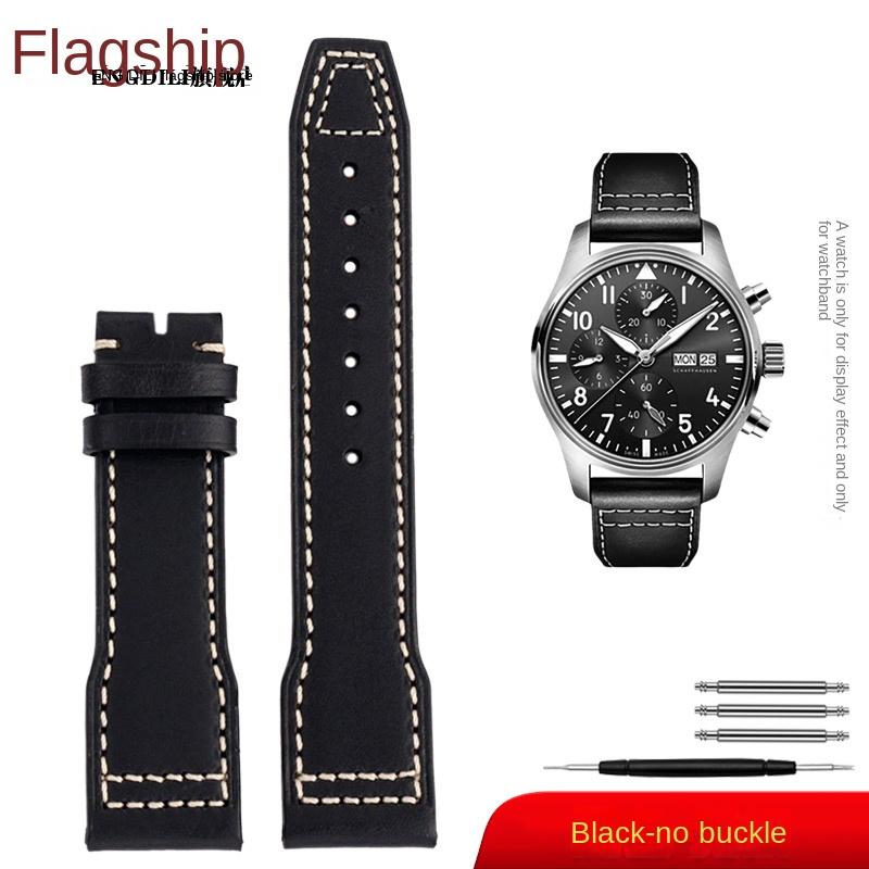 High Quality Italian Cow Leather Watchband for IWC Big Pilot IW388103 IW378005/003/001 Mark 18 Men Watch Strap 20 21mm Bracelet