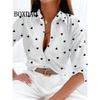 Leopard Print Pattern Lapel Button Women's Shirt 3D Printed Casual Fashion Long Sleeve Button Shirts New Spring Clothes Top