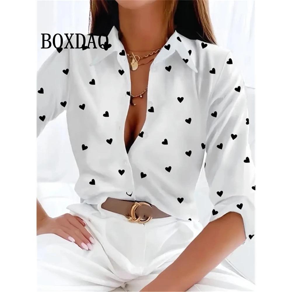 Leopard Print Pattern Lapel Button Women's Shirt 3D Printed Casual Fashion Long Sleeve Button Shirts New Spring Clothes Top