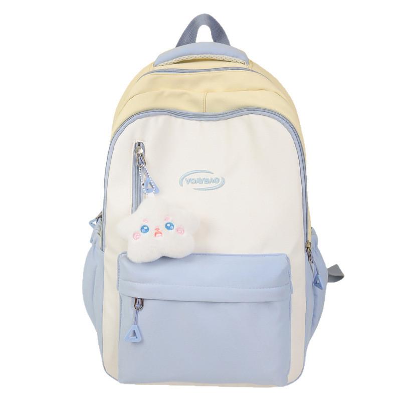 Korean Style School Backpack With Letter Embroidery Design For Students And Commuters