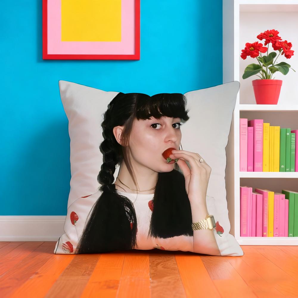 Faye WWebster Singer Pillow Case Pillow Case Plush Fabric Soft Double Sided Print Home Sofa High Quality Cushion