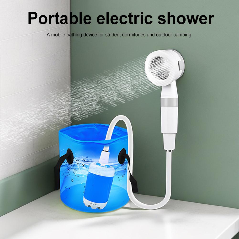 Upgrade Camping Shower Pump 4000mAh Rechargeable Outdoor Shower Pump with Digital Display for Car Washing Gardening Pet Bathing
