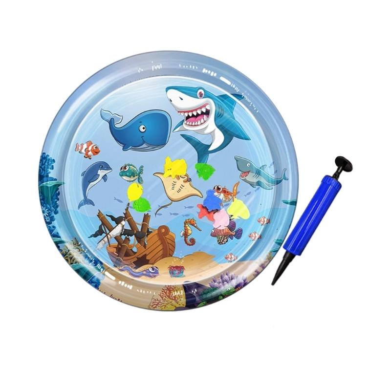 

Interaction Cats Dog Water Cushion With Floating Fish Design Scratch Resistant Pet Cooling Mat For Indoor Outdoor Use