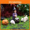Pumpkin Halloween Witch Resin Yard Decoration With Micro Landscape Gift Scene
