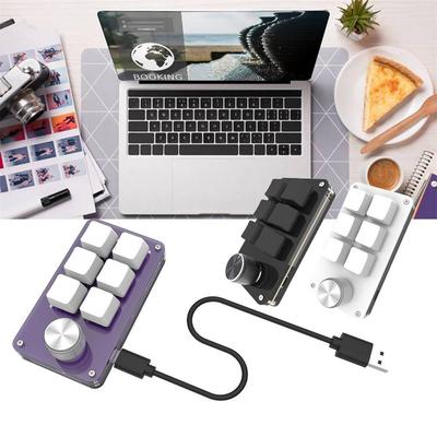 Mini 6-Tasten-Tastatur Programmierbare Tasten Benutzerdefinierte Kurzbefehle USB Mechanische Tastatur