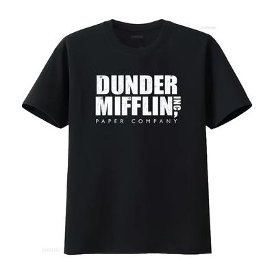 The Office Dunder Mifflin Vintage T Shirt Vintage Washed Designer Clothes Breathable Stretched Homme Top For Everyday Wear