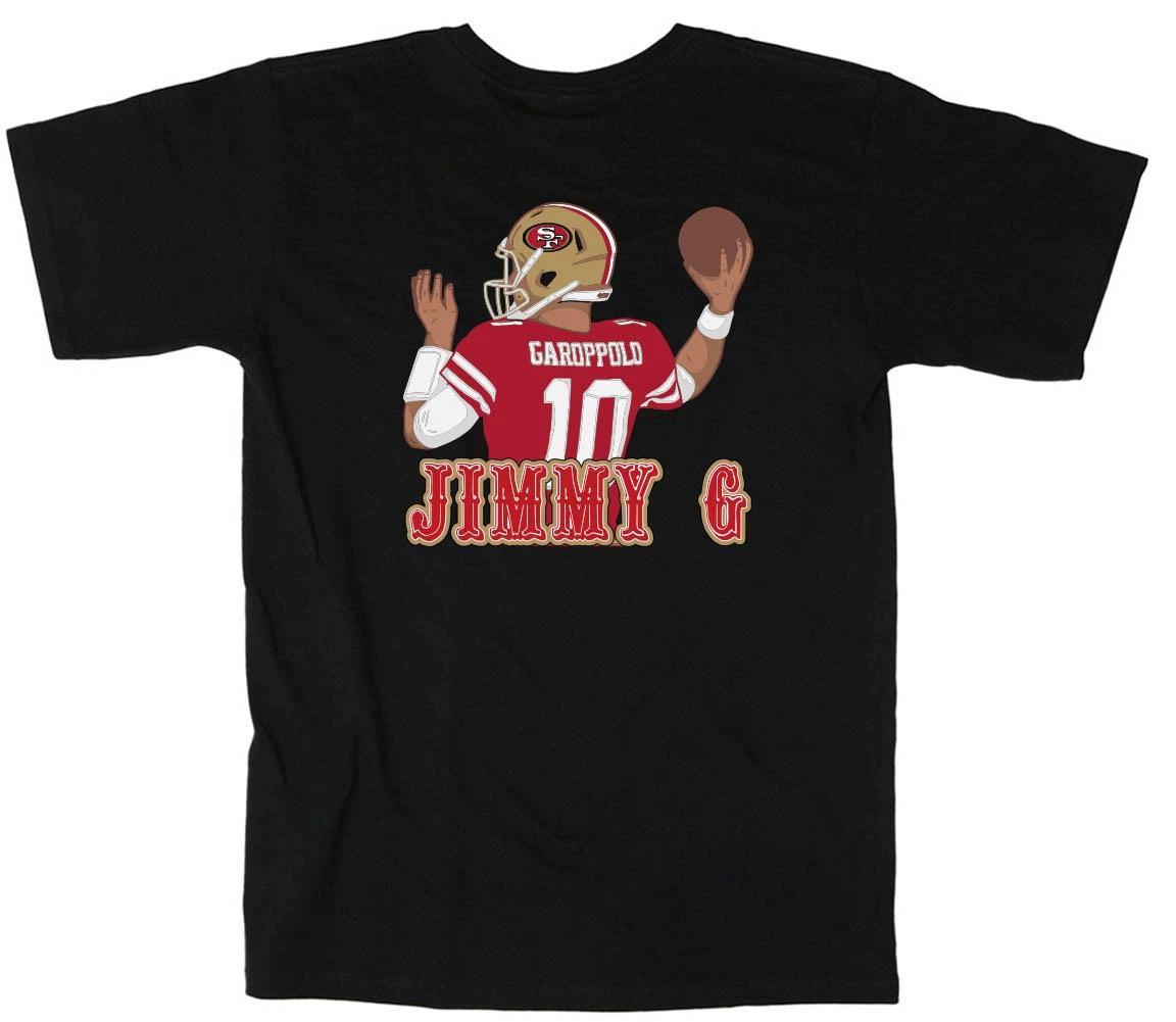 BLACK Jimmy Garoppolo San Francisco 49ers JIMMY G T-Shirt M