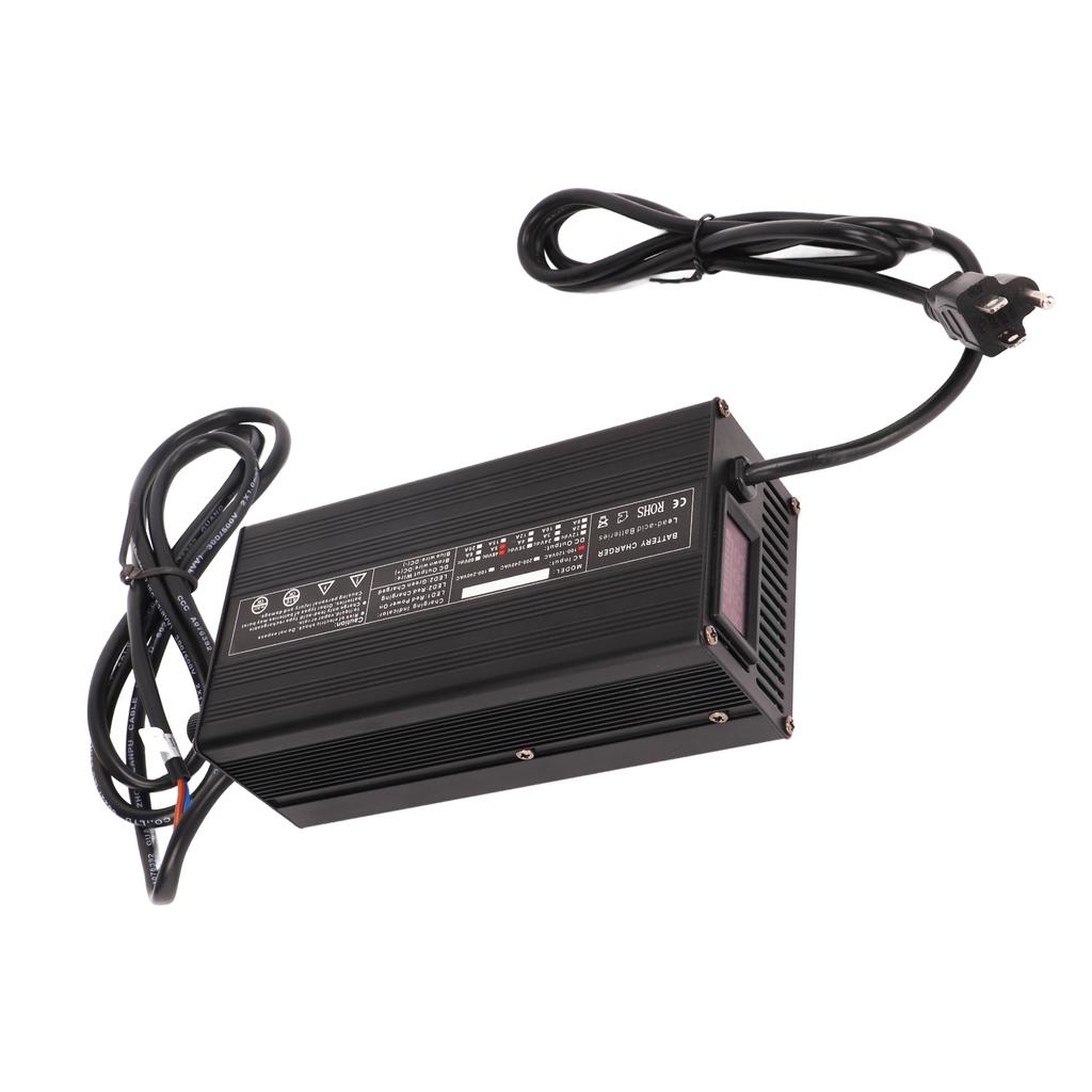 48V 5A Golf Cart Battery Charger 110 to  3 Pin Round Plug Colorful Power Display Replacement for TXT Textron