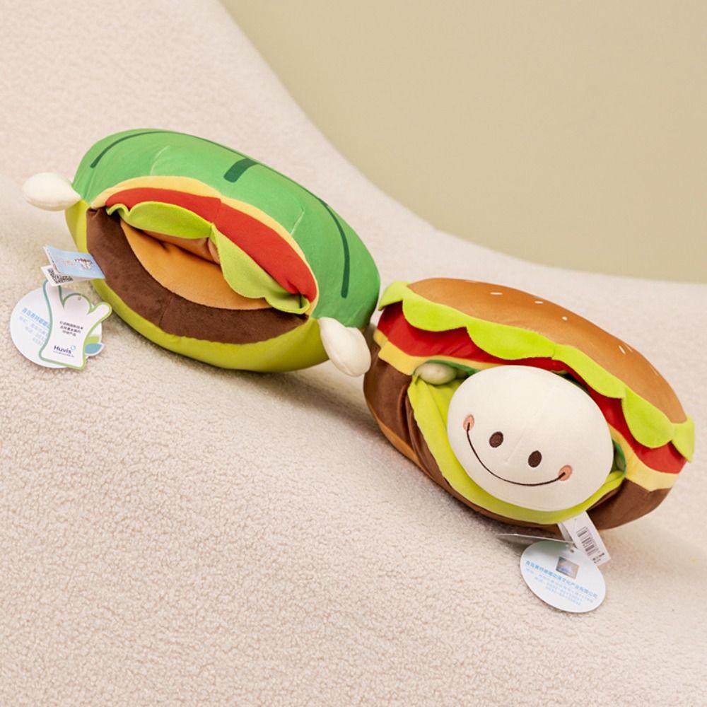 Soft Turtle Transform Hamburger Animal Turtle Plush Doll Flip Sides Plush Doll  Birthday Gifts
