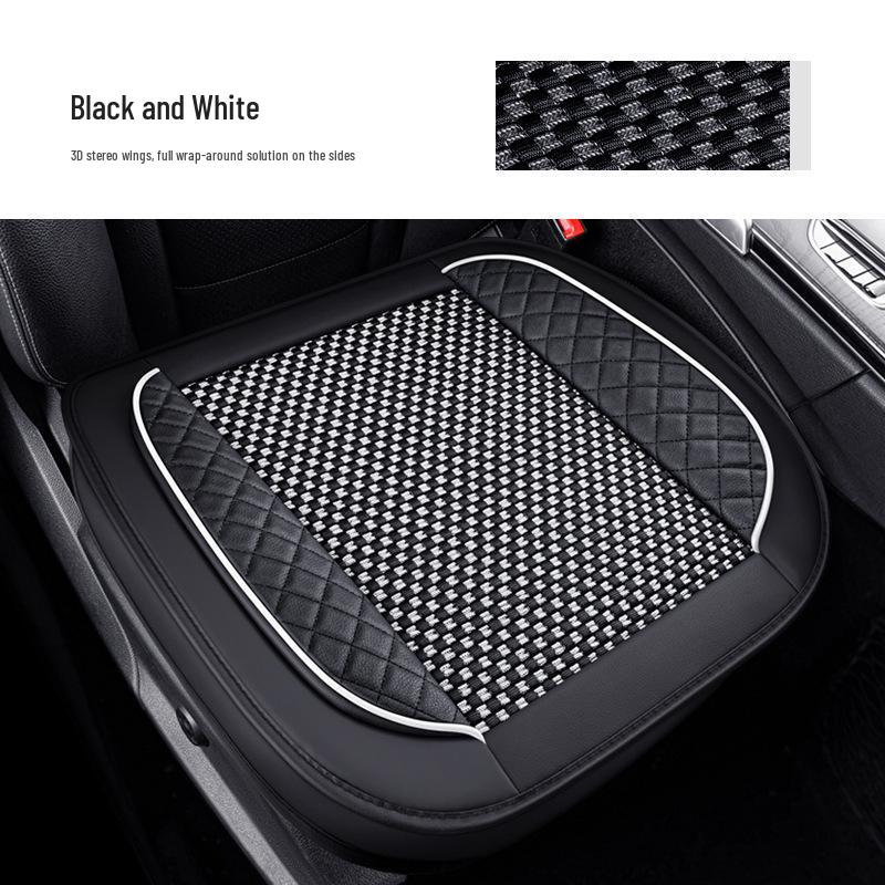 Leather Universal Car Seat Cushion, Breathable and Full Surround Design for All Seasons.