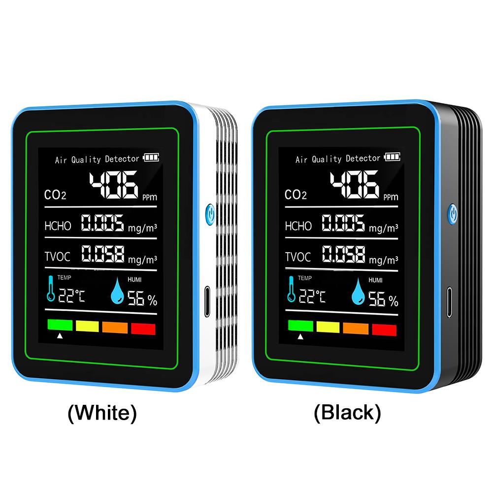 House Air Quality Monitor Air Quality Detector Indoor Air Quality Meter Temperature and Humidity Monitor for Home Office School