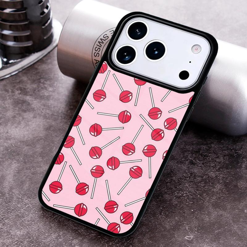Red Lollipops Phone Case for iPhone 17 16 15 Pro Max Air 14 13 12 11 Plus Shockproof Capa Cover